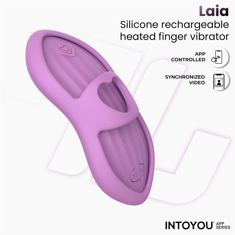 Laia Estimulador de Dedo con Calor y Funda con APP Lavanda