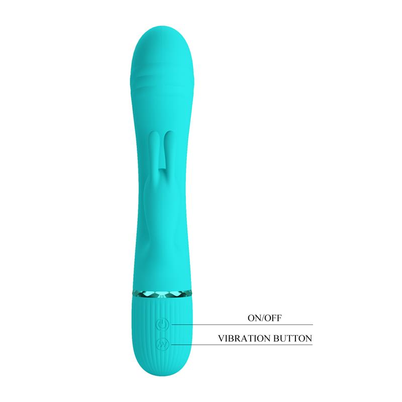 Scocco Vibrador con Rabbit Turquesa