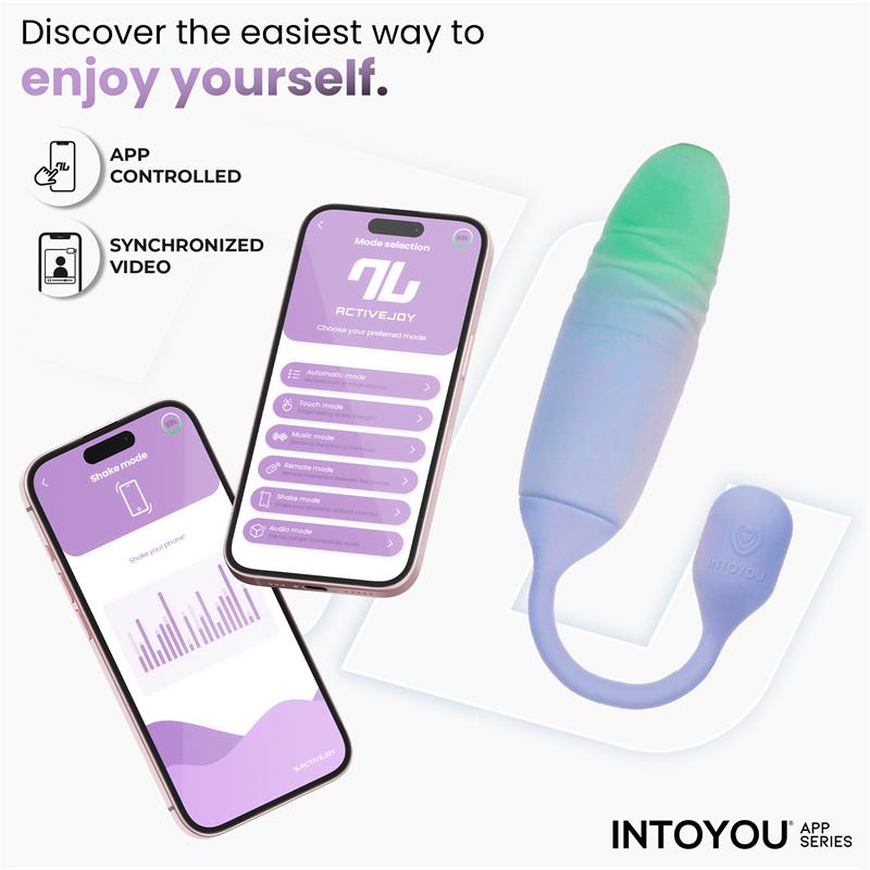 NexEgg Motion Huevo Vibrador con Thrusting App Lila Pistacho