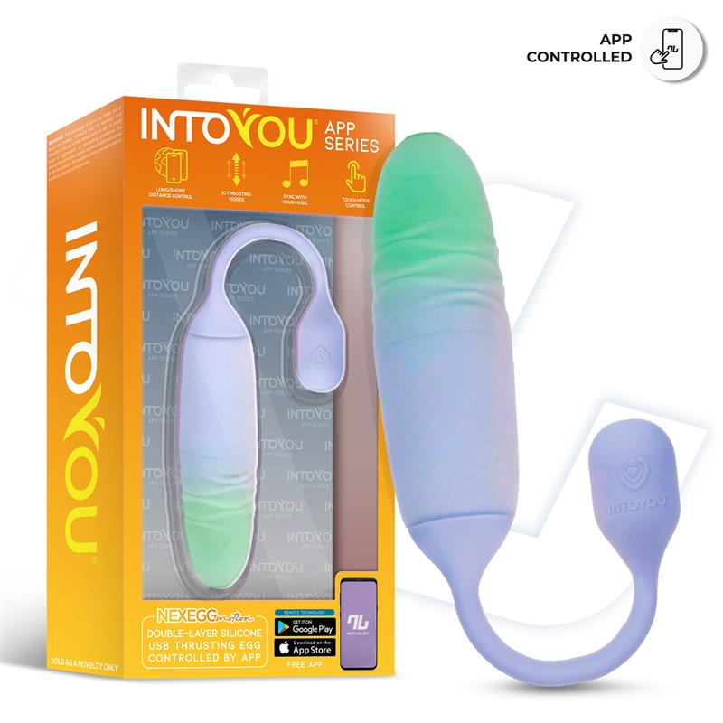 NexEgg Motion Huevo Vibrador con Thrusting App Lila Pistacho