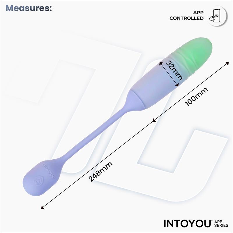 NexEgg Motion Huevo Vibrador con Thrusting App Lila Pistacho