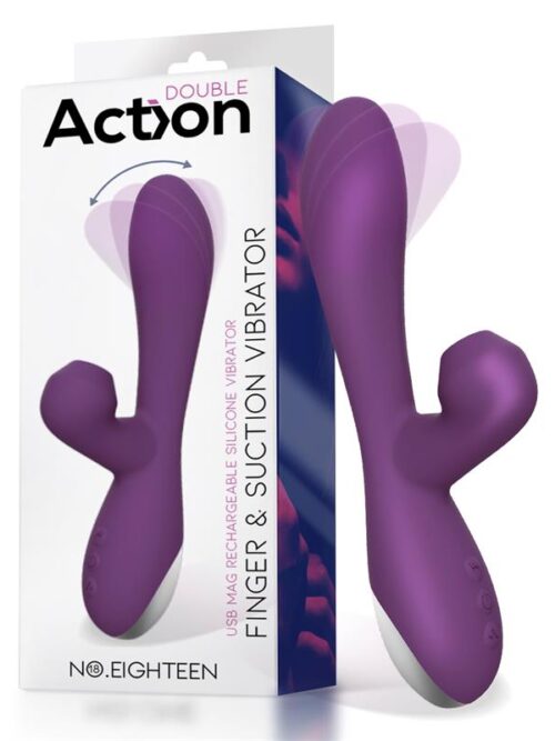 no eighteen vibrador y succionador con funcion oscilantefinger usb magnetico silicona purpura