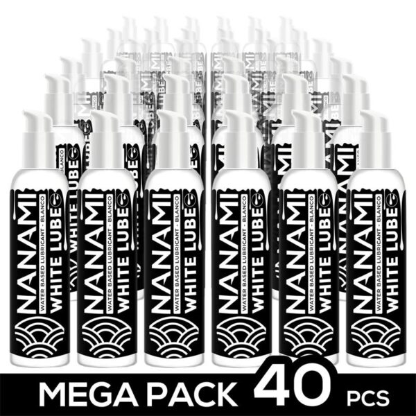 pack 40 lubricante blanco cremoso imitacion al semen base agua vegano 150 ml