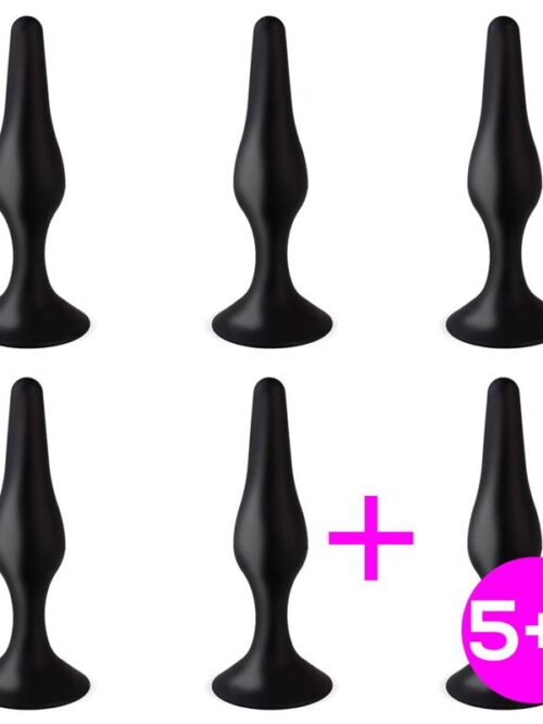 pack 51 trophy anal plug 11 cm silicone black