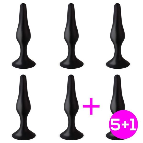 pack 51 trophy anal plug 13 cm silicone black