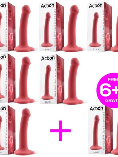 pack 61 bouncy dildo silicona liquida flexible 7 18 cm