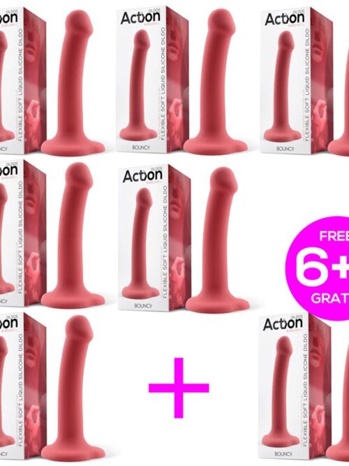 pack 61 bouncy dildo silicona liquida flexible 75 19 cm