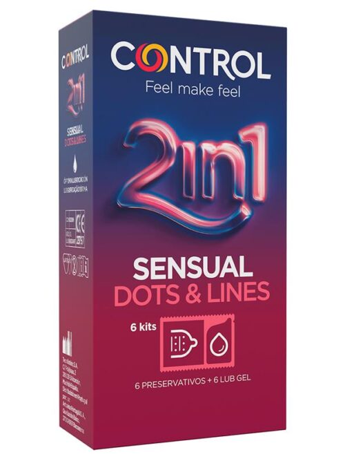 preservativos touch feel 2 en 1 6 unidades