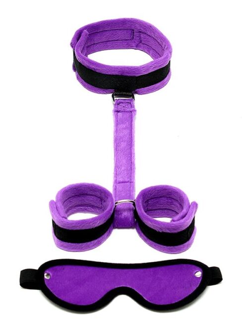 rimba bondage play set de bondage 2 piezas color purpura