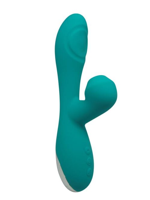 vibrador con succion y pulsacion caribbean shine blue